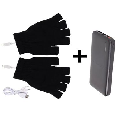 Restez au chaud - Mitaine chauffante USB Gants chauffant noir