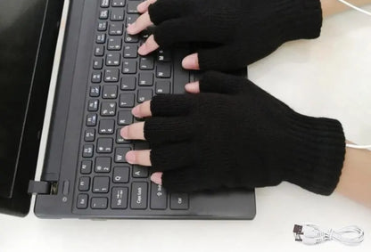 Restez au chaud - Mitaine chauffante USB Gants chauffant noir