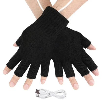 Restez au chaud - Mitaine chauffante USB Gants chauffant noir